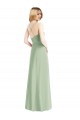 Cheap Cowl Neck Criss Cross Back Chiffon Maxi Bridesmaid Dress Canada