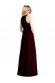 Cheap Sleeveless Halter Chiffon Maxi Bridesmaid Dress Canada