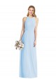 Cheap Sleeveless Halter Chiffon Maxi Bridesmaid Dress Canada