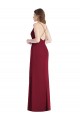 Cheap Criss Cross Back Mermaid Wrap Chiffon Bridesmaid Dress Canada