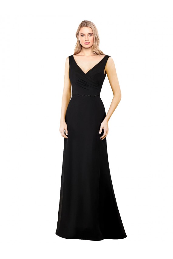 Cheap V-Neckline Chiffon Bridesmaid Dress / Prom Dress with Draped Bodice Canada
