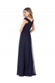 Cheap Off the Shoulder Classic Chiffon Bridesmaid Dress with Draped Bodice Canada