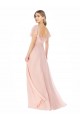 Cheap Flutter Cap Sleeves Square Neck Ruffle Chiffon Bridesmaid Dress Canada