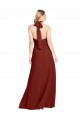 Cheap Slim High Neck Halter Fitted Open Back Chiffon Bridesmaid Dress / Prom Dress Canada