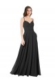 Cheap Cowl Back Spaghetti Straps Long Chiffon Bridesmaid Dress  Canada
