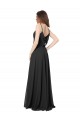 Cheap Cowl Back Spaghetti Straps Long Chiffon Bridesmaid Dress  Canada
