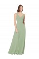 Cheap A-Line Open Back Chiffon Bridesmaid Dress with Pockets Canada