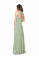 Cheap A-Line Open Back Chiffon Bridesmaid Dress with Pockets Canada