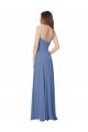 Cheap Strapless Long Chiffon Bridesmaid Dress with Front Slit Canada