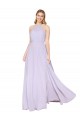 Cheap High Neck Halter Shirred Chiffon Bridesmaid Dress / Formal Prom Dress Canada