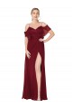 Cheap Cold Shoulder Long Mermaid Chiffon Bridesmaid Dress / Formal Prom Dress with Straps Canada