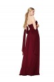 Cheap Draped Strapless Long A-Line Chiffon Bridesmaid Dress / Formal Prom Dress Canada