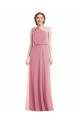 Cheap One Shoulder Bow Blouson Bodice Maxi Bridesmaid Dress Canada