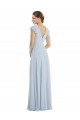 Cheap Flutter Sleeve V Keyhole Chiffon Maxi Formal Bridesmaid Dress Canada