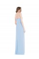 Cheap Strapless Sweetheart Maxi Bridesmaid Dress with Pleated Front Slit Canada