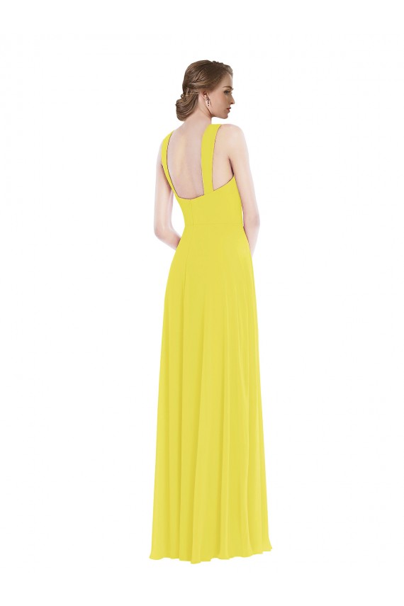 Cheap Wide Strap Sweetheart Maxi Bridesmaid Dress Canada