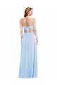 Cheap Tie Back Cutout Maxi Formal Bridesmaid Dress with Front Slit Canada