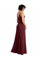 Cheap Notched Neckline Empire Waist Chiffon Slip Bridesmaid Dress Canada