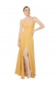Cheap Ruched Chiffon Bridesmaid Dress with Tie Back Detail Canada