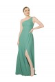Cheap One Shoulder Asymmetric Chiffon Bridesmaid Dress with Pockets Canada