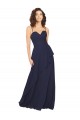 Cheap Ruffled Skirt Low Back Long Chiffon Bridesmaid Dress Canada