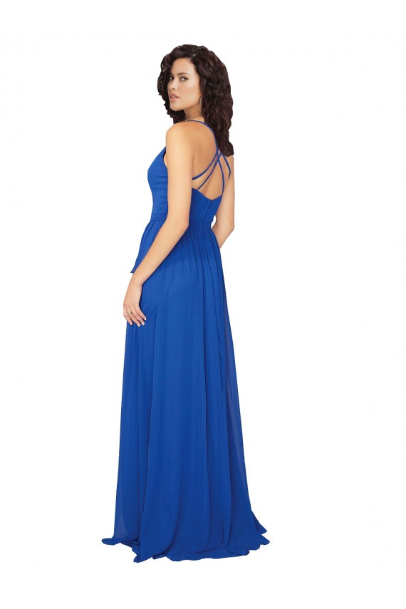 Cheap Chiffon Bridesmaid Dress with Strappy Back Canada