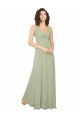 Cheap Knotted Bodice Chiffon Bridesmaid Dress Canada