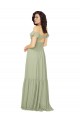 Cheap Ruched Keyhole Back Boho Chiffon Bridesmaid Dress Canada