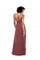 Cheap Simple V-Neckline Chiffon Formal Bridesmaid Dress with Pleated Skirt Canada