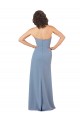 Cheap Simple Strapless Chiffon Bridesmaid Dress with Rounded Neckline Canada