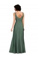 Cheap V-Neckline Wrapped Chiffon Bridesmaid Dress with Skirt Slit Canada