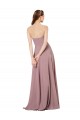 Cheap Strapless Chiffon Bridesmaid Dress with Notched Neckline Canada