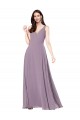Cheap Long Chiffon Formal Bridesmaid Dress with Open Back Canada