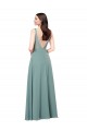 Cheap Long Chiffon Formal Bridesmaid Dress with Open Back Canada
