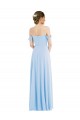 Cheap Off the Shoulder Draped Neckline Maxi Formal Bridesmaid Dress Canada