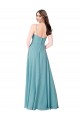 Cheap Draped Empire V-Neck Chiffon Bridesmaid Dress Canada
