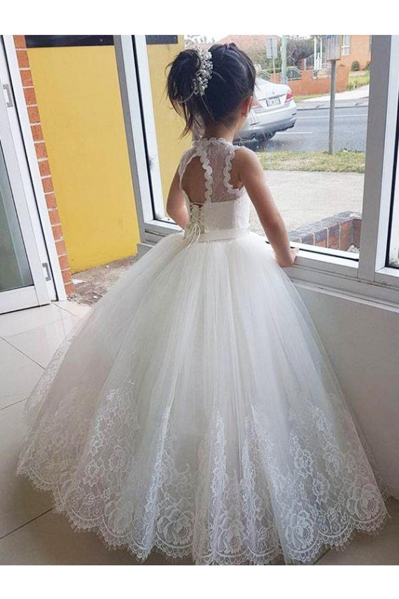 Cheap Ivory Ball Gown Floor Length Flower Girl Dress Canada