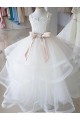 Cheap Ivory Ball Gown High Neck Floor Length Flower Girl Dress Canada