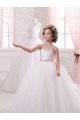 Cheap Ivory Ball Gown Sweetheart Chapel Train Sleeveless Flower Girl Dress Canada