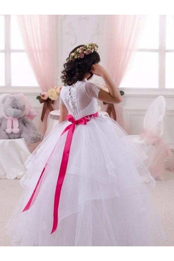 Cheap Ivory Ball Gown Sweetheart Floor Length Flower Girl Dress Canada