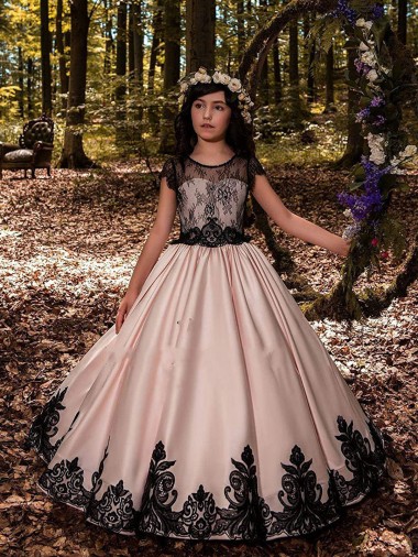 Cheap Ivory Ball Gown Sweetheart Neck Sleeveless Flower Girl Dress Canada