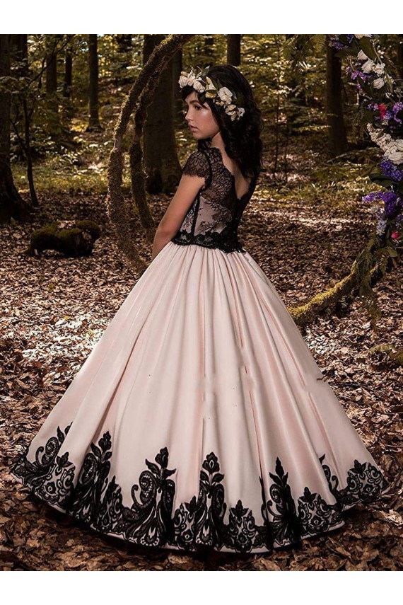 Cheap Ivory Ball Gown Sweetheart Neck Sleeveless Flower Girl Dress Canada