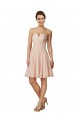 Cheap Lace and Chiffon Bridesmaid Dress / Cocktail Dress with Unique Neckline Canada