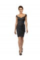 Cheap Knee Length Lace Bridesmaid Dress / Cocktail Dress with Matching Chiffon Tie Sash Canada
