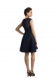 Cheap Short V-Neck Lace Cocktail Bridesmaid Dress with Illusion Back Canada