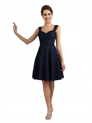 Cheap Lace Bridesmaid Dress / Cocktail Dress with Sweetheart Neckline and Button Back Detail Canada