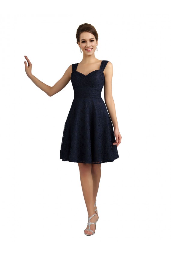 Cheap Lace Bridesmaid Dress / Cocktail Dress with Sweetheart Neckline and Button Back Detail Canada
