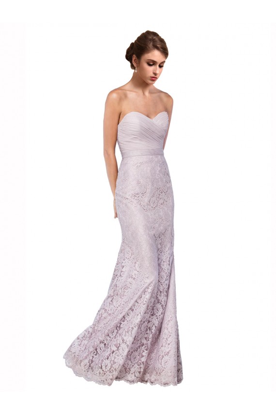 Cheap Floor Length Fitted Sweetheart Lace Bridesmaid Dress / Prom Dress Canada