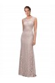 Cheap Long Sleeveless All Lace Bridesmaid Dress / Prom Dress with Scoop Neckline Canada