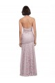 Cheap Floor Length Long Mermaid Lace Bridesmaid Dress / Prom Dress with Low Back Canada